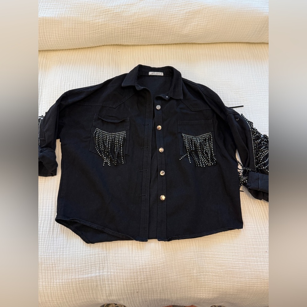12th Tribe - Studded Fringe Jacket - Small/Medium
